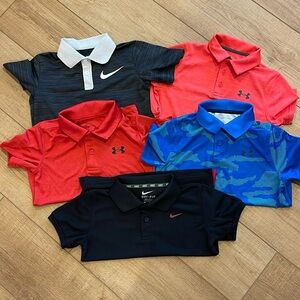 Kids Golf Polos Under Armour and Nike